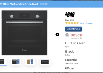 The Good Guys: Bosch Series 2 60cm Multifunction Oven Black (HBF134EB0A) – $649 -> $620 with Price Beat